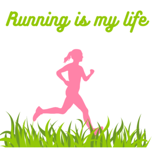 Running is my life (női változat) sötét pólóra